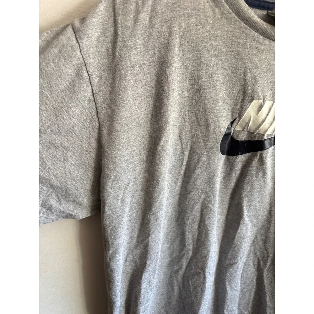 VTG Nike Gray T Shirt Large Swoosh Logo Tee Menswear Athleisure‎ Top